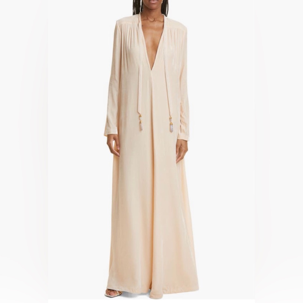 New w/ Defect $1450 Zimmermann RUNWAY Lyrical Long Sleeve Relaxed Velvet Dress!